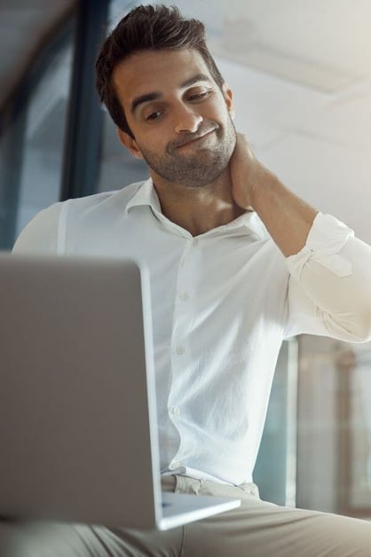 Man Looking at Computer